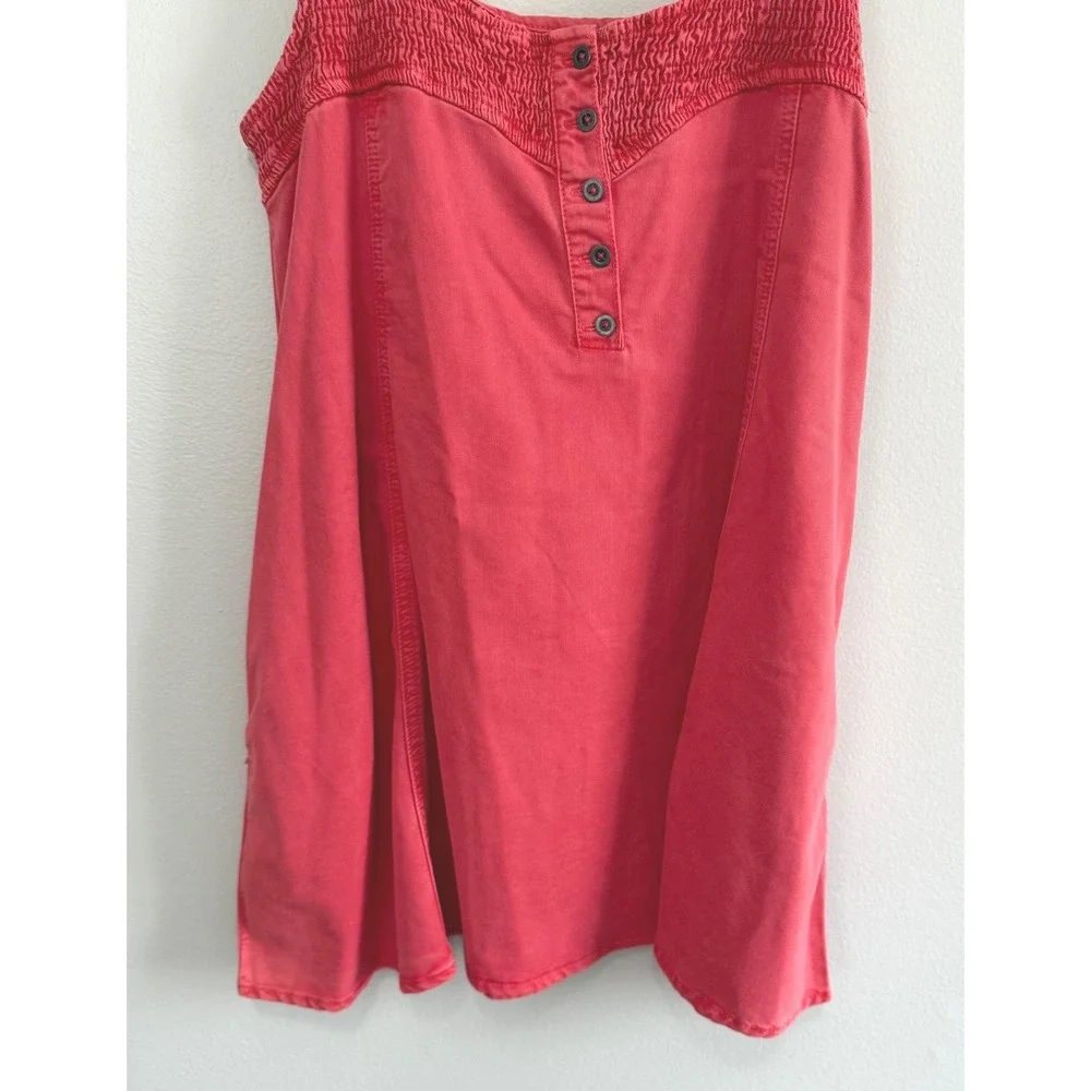 Saltwater‎ Luxe Women's Boho Poppy Red Smocked Mini Dress SZ Medium NWT